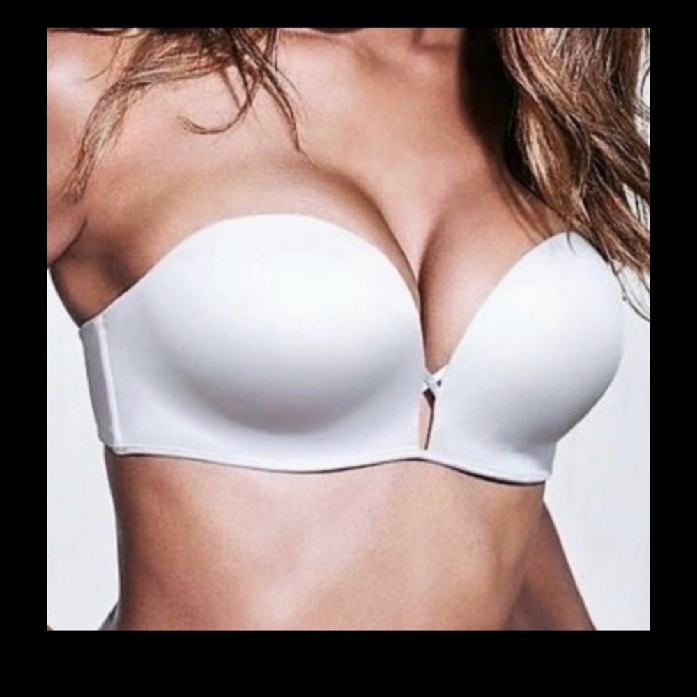 36B Victoria Secret Strapless Bombshell White Ivory Bra
